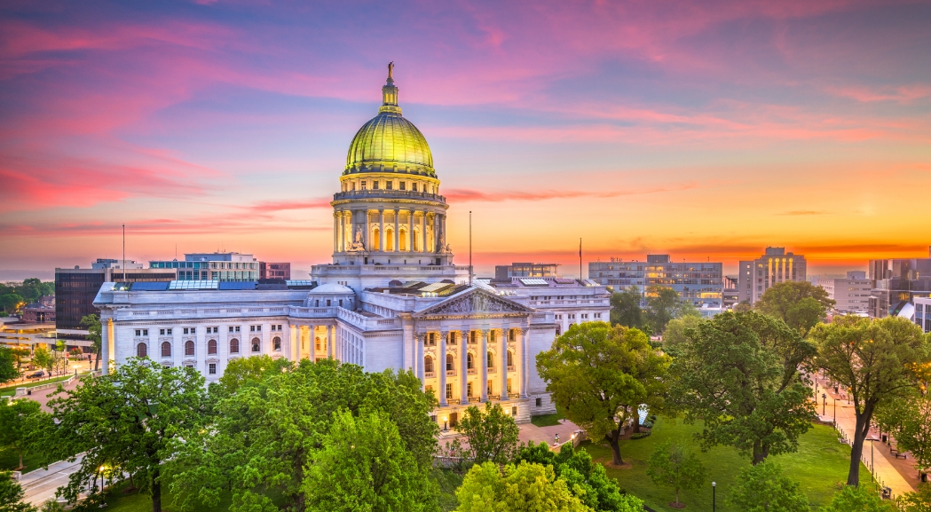 State capital building of Madison, Wisconsin