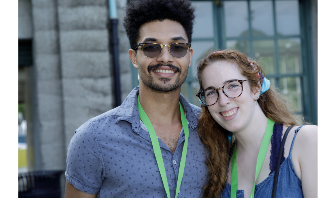 Two Elevate employees smiling
