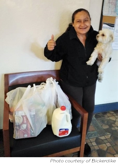Seniors Receiving Groceries