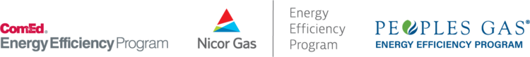 ComEd, Nicor Gas, Peoples Gas energy efficiency program logos