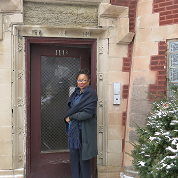 woman in doorway